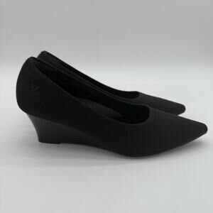Vivaia Aria Wedge Pro Black Old Money Pressure Relief Knit Comfort Heels 7-7.5